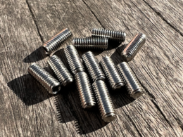 Stainless Hex Oval Point Saddle Screws 8mm (12)
